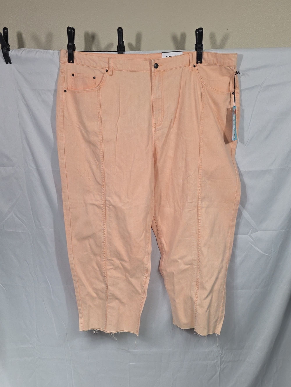 Future Collective Mid Rise Straight Leg Peach Jeans Womens Size 24 (W318)
